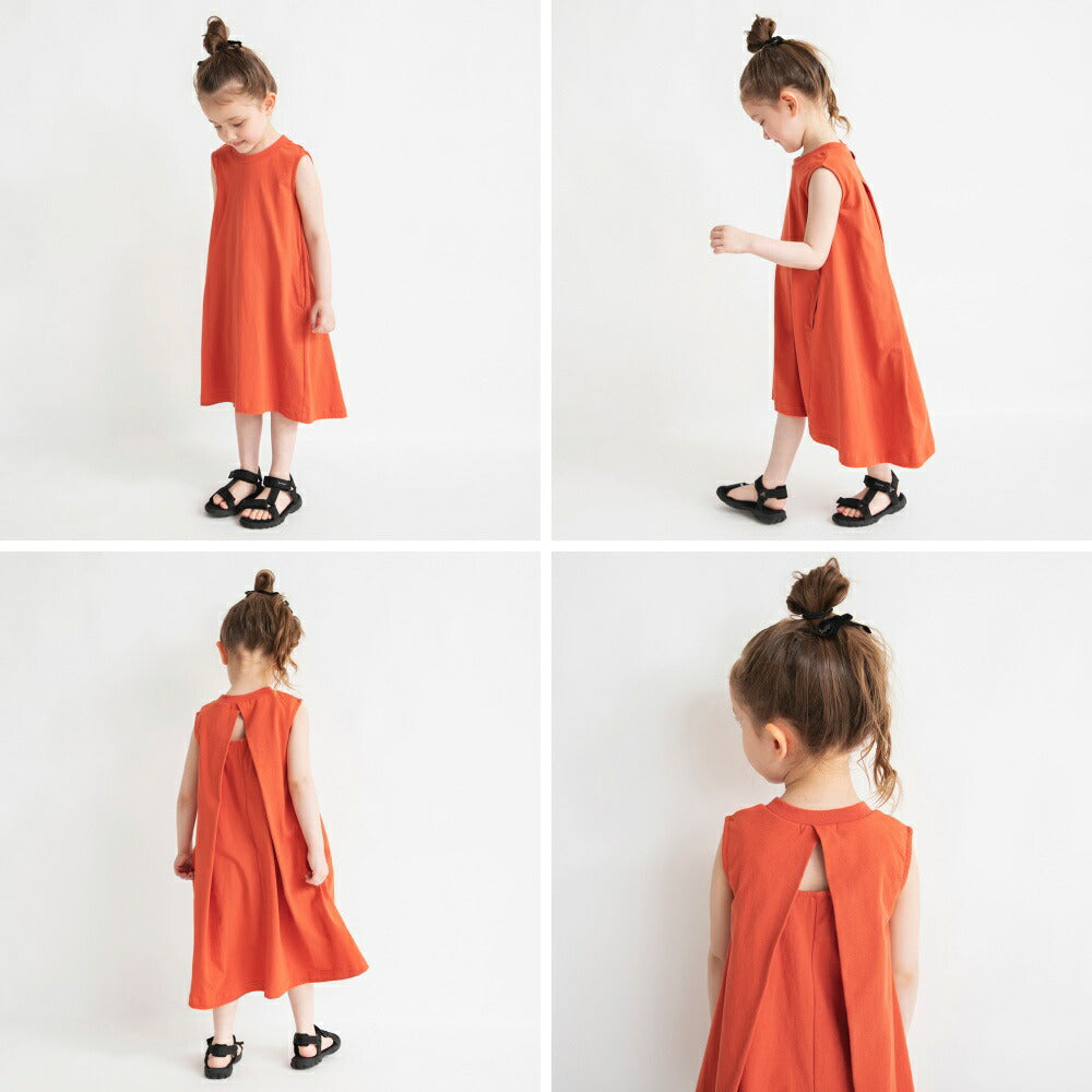 Japanese children's clothing Branches backless vest dress 80-150cm girls summer dresses
