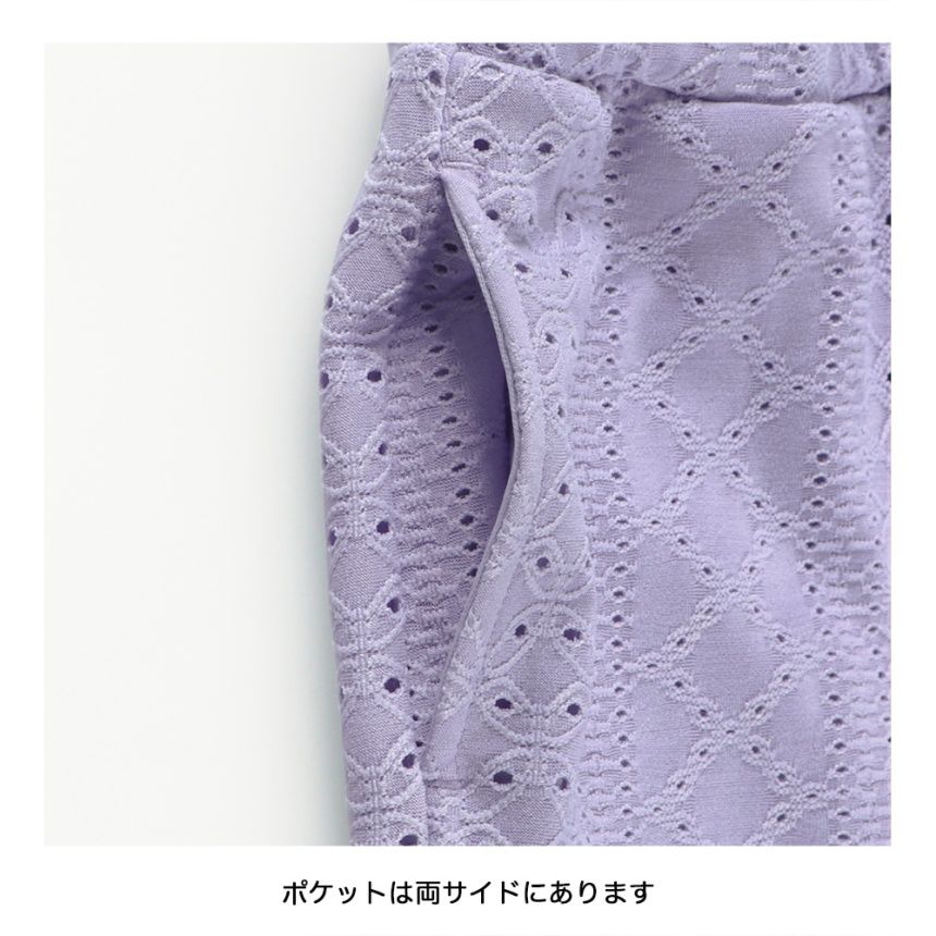 Japanese children's clothing Branches lace hollow two-piece suit 80-150cm girls summer TOPS PANTS