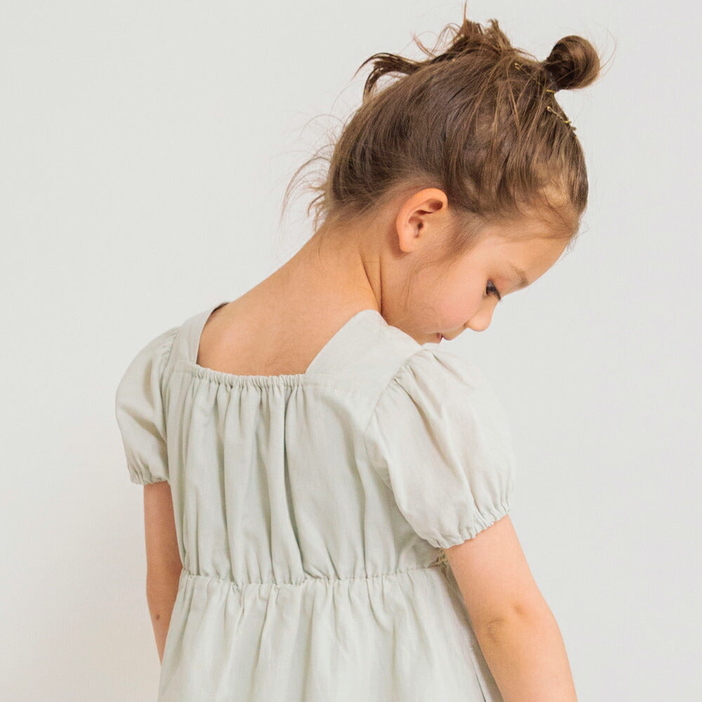 Japanese Children's Clothing Branches Heart Embroidered Dress 90-130cm Girls Summer Dresses