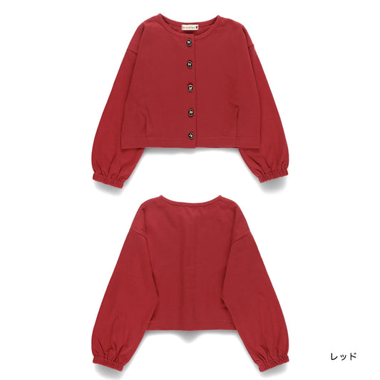 日本童裝 Branshes 休閒外套 80-150cm 女童款 秋季 OUTERWEAR 聖誕紅/新年紅