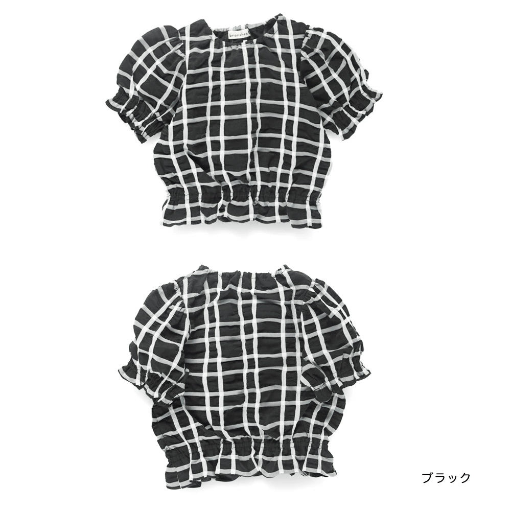 Japanese children's clothing Branches scallop silk layered waist top 90-150cm girls summer TOPS
