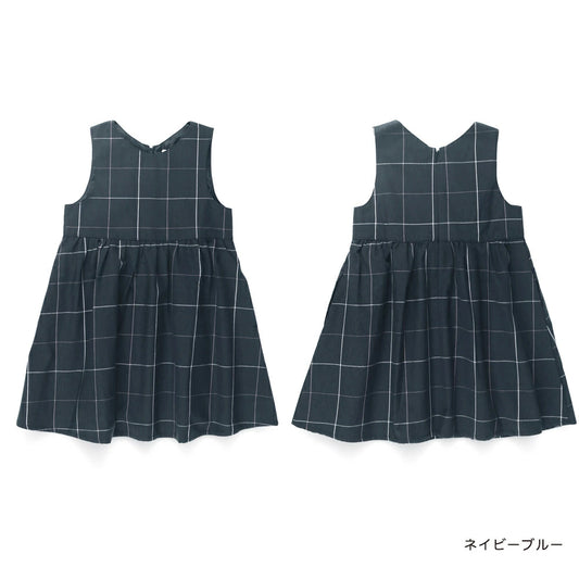日本童裝 Branshes 格紋背心連身裙 80-150cm 女童款 秋季 DRESSES