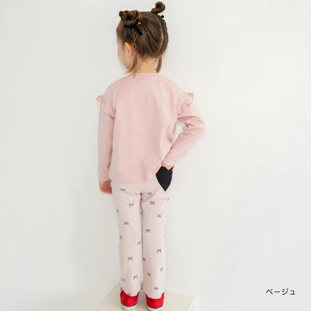 日本童裝 Branshes 心型口袋休閒長褲 80-130cm 女童款 秋季 PANTS