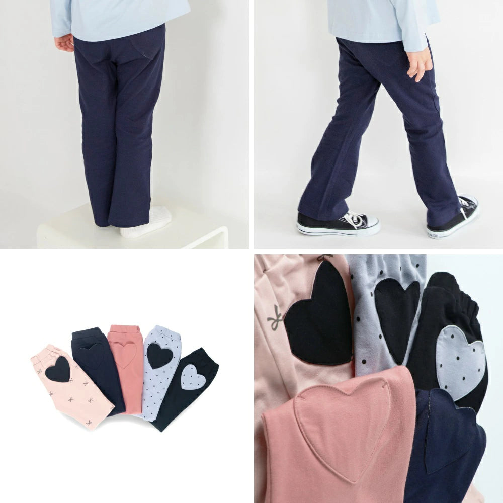 日本童裝 Branshes 心型口袋休閒長褲 80-130cm 女童款 秋季 PANTS