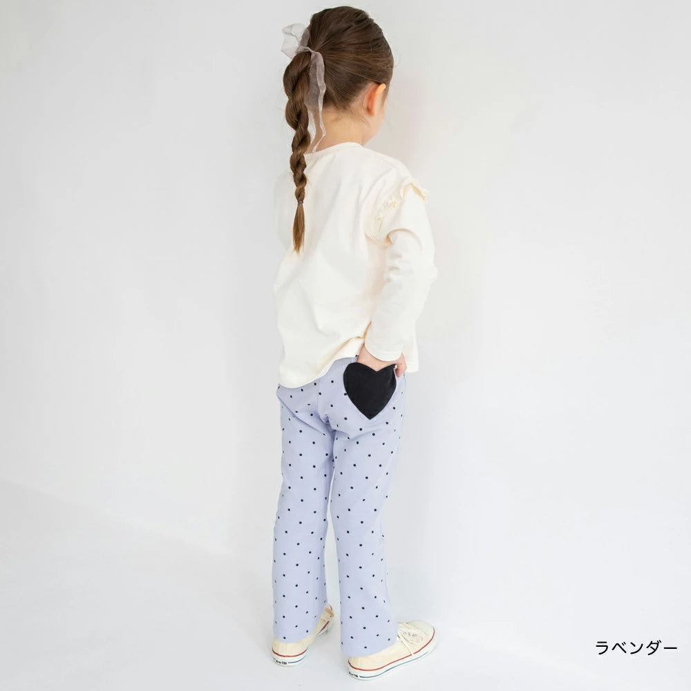 日本童裝 Branshes 心型口袋休閒長褲 80-130cm 女童款 秋季 PANTS