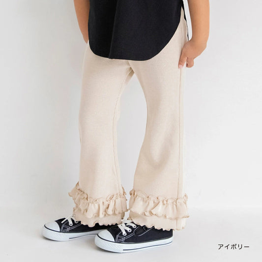 日本童裝 Branshes 花邊羅紋長褲 80-150cm 女童款 秋季 PANTS