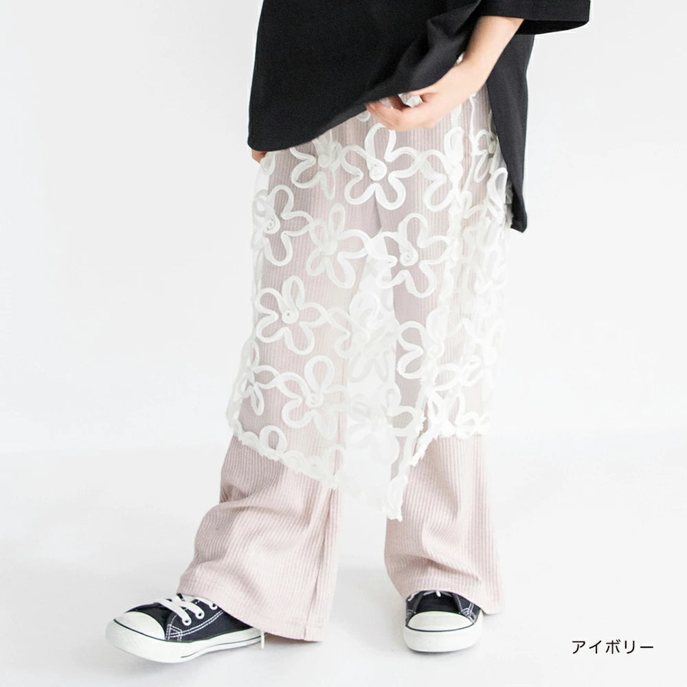 Japanese children's clothing Branches scallop silk layered waist top 90-150cm girls summer TOPS