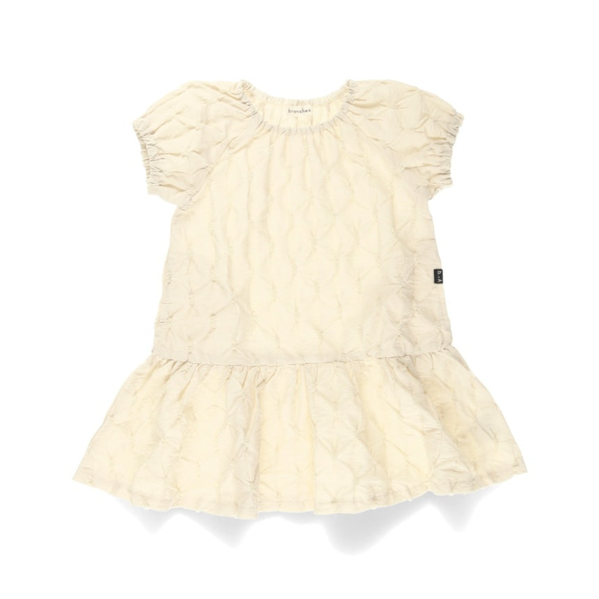 Branches x b.+A Kaneko Aya Ruffle Embroidered Dress (90-150cm) for Girls (Summer Dress)