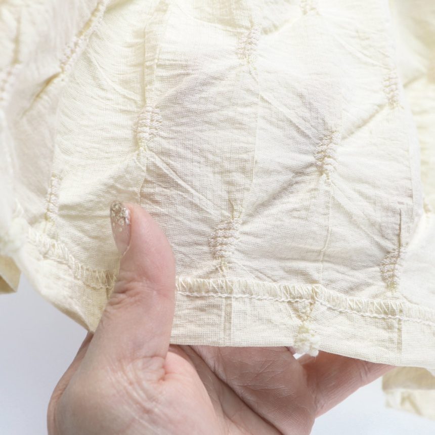Branches x b.+A Kaneko Aya Ruffle Embroidered Dress (90-150cm) for Girls (Summer Dress)