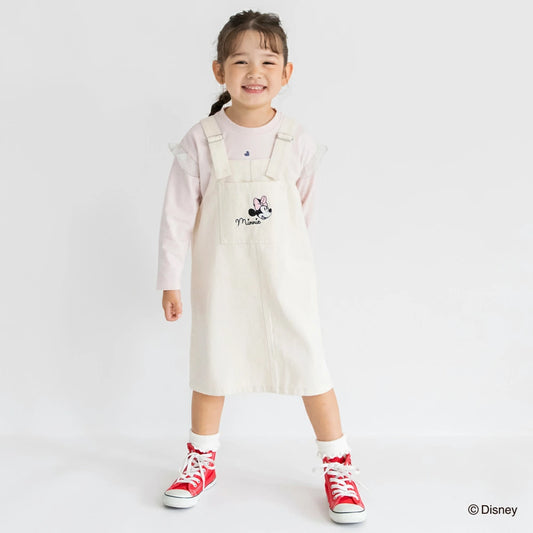 日本童裝 Branshes x Disney 刺繡圖案吊帶裙 80-130cm 女童款 秋季 DRESSES