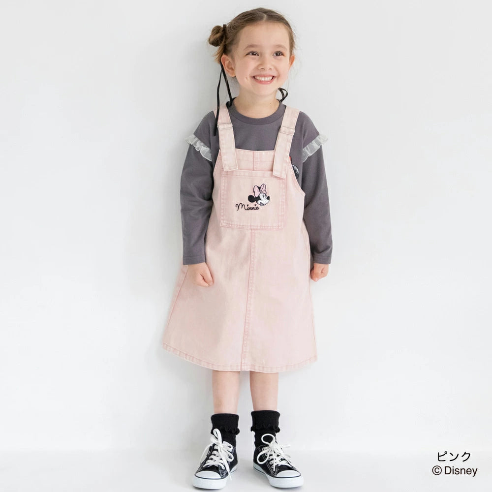日本童裝 Branshes x Disney 刺繡圖案吊帶裙 80-130cm 女童款 秋季 DRESSES