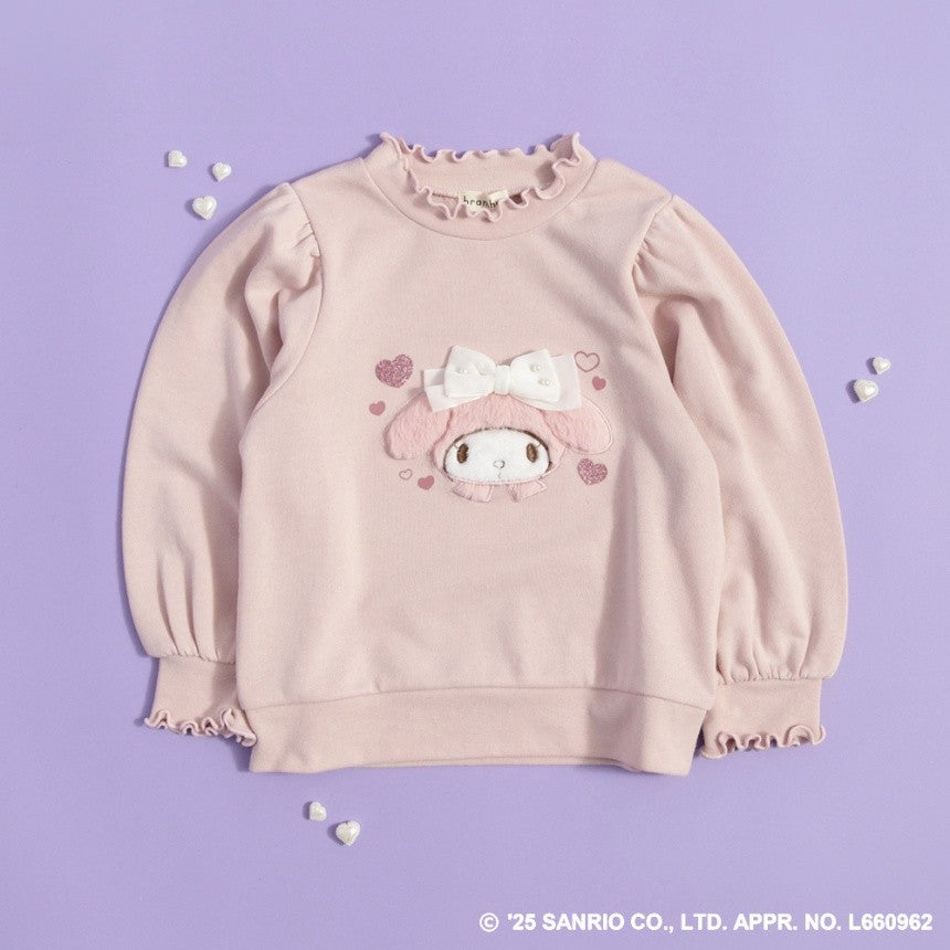 日本童裝 Branshes x Sanrio 木耳邊衛衣 80-130cm 女童款 秋季 TOPS