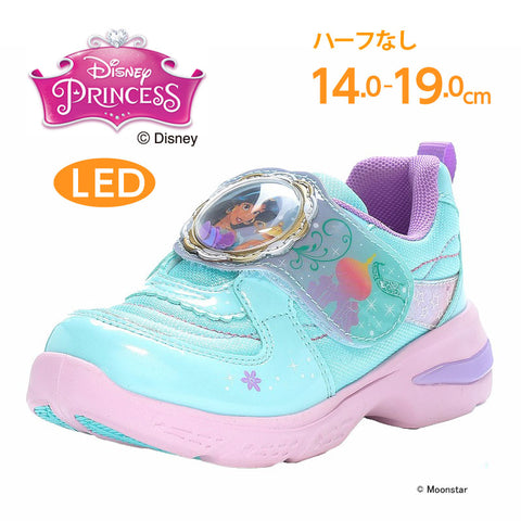 日本直送 moonstar Disney 茉莉公主 LED發光 抗菌防臭 健康機能兒童鞋 14-19cm 女童款 鞋系列