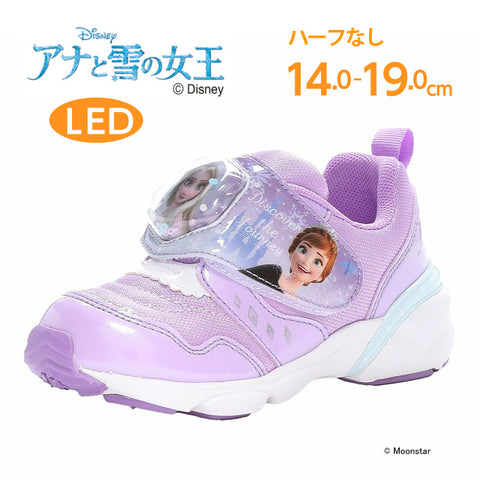日本直送 moonstar Disney Frozen LED發光 抗菌防臭 健康機能兒童鞋 14-19cm 女童款 鞋系列