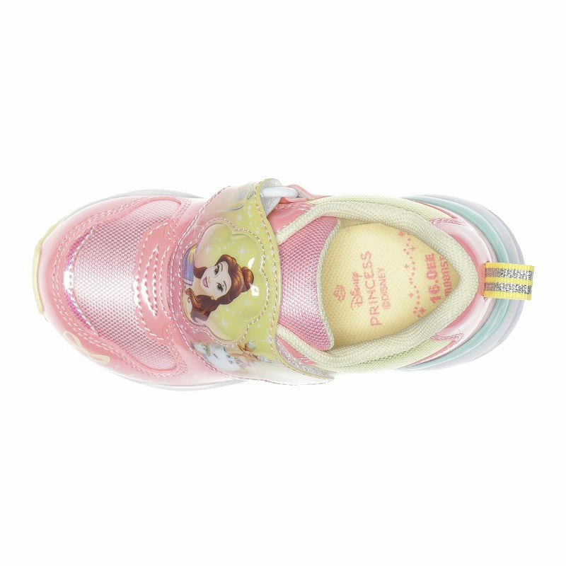 Moonstar x Disney LED Flashing Lights with Ag+ Antibacterial and Deodorant Functional Children's Shoes (14-19cm) Direct from Japan (Girls' Shoes)