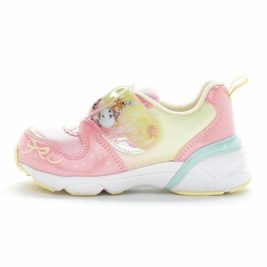 Moonstar x Disney LED Flashing Lights with Ag+ Antibacterial and Deodorant Functional Children's Shoes (14-19cm) Direct from Japan (Girls' Shoes)