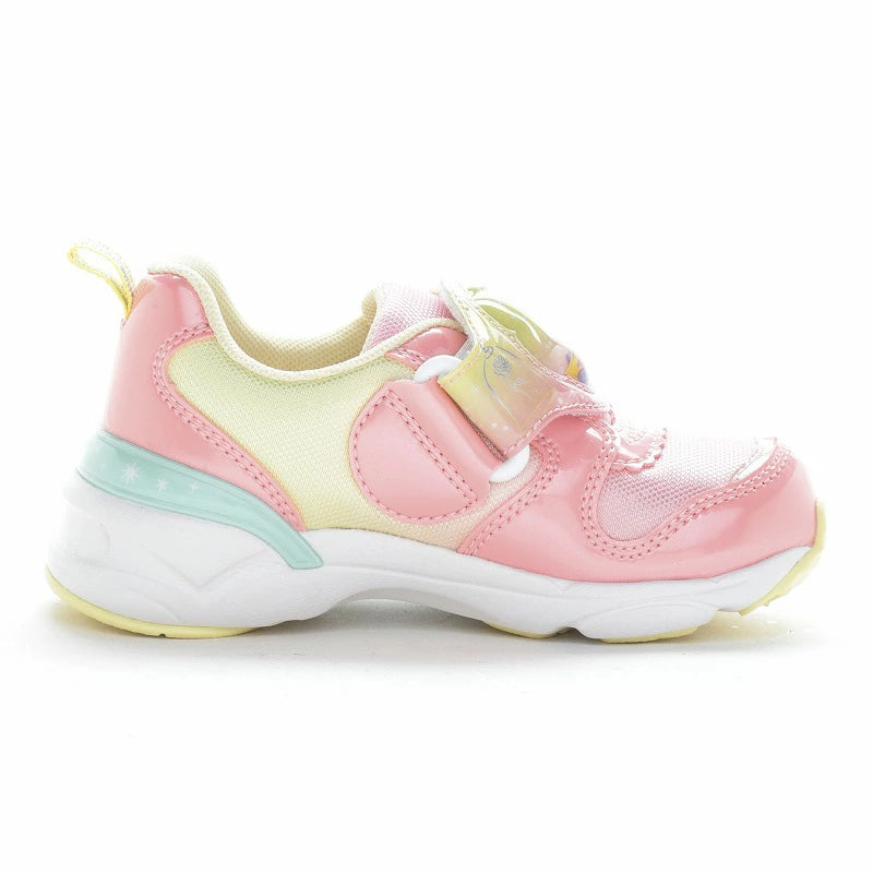 Moonstar x Disney LED Flashing Lights with Ag+ Antibacterial and Deodorant Functional Children's Shoes (14-19cm) Direct from Japan (Girls' Shoes)