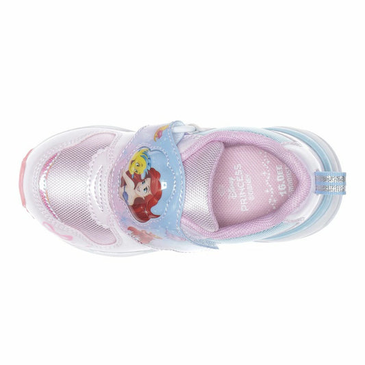 Moonstar x Disney LED Flashing Lights with Ag+ Antibacterial and Deodorant Functional Children's Shoes (14-19cm) Direct from Japan (Girls' Shoes)