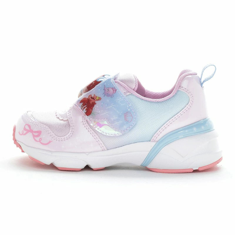 Moonstar x Disney LED Flashing Lights with Ag+ Antibacterial and Deodorant Functional Children's Shoes (14-19cm) Direct from Japan (Girls' Shoes)