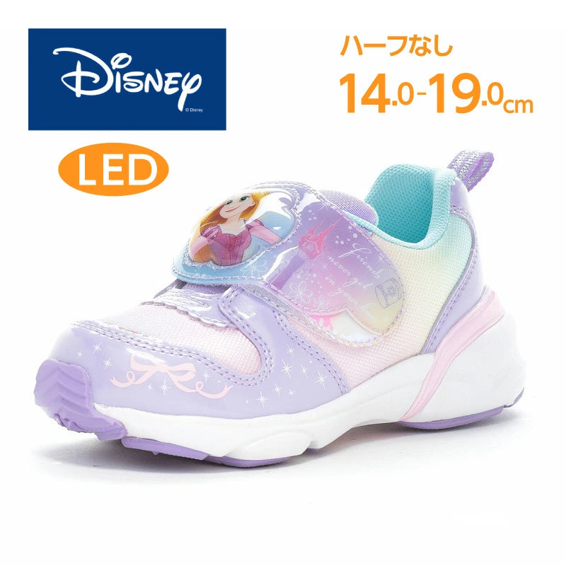 Moonstar x Disney LED Flashing Lights with Ag+ Antibacterial and Deodorant Functional Children's Shoes (14-19cm) Direct from Japan (Girls' Shoes)