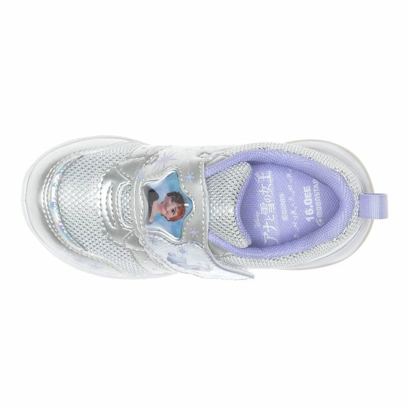 Moonstar x Disney LED Flashing Lights with Ag+ Antibacterial and Deodorant Functional Children's Shoes (14-19cm) Direct from Japan (Girls' Shoes)