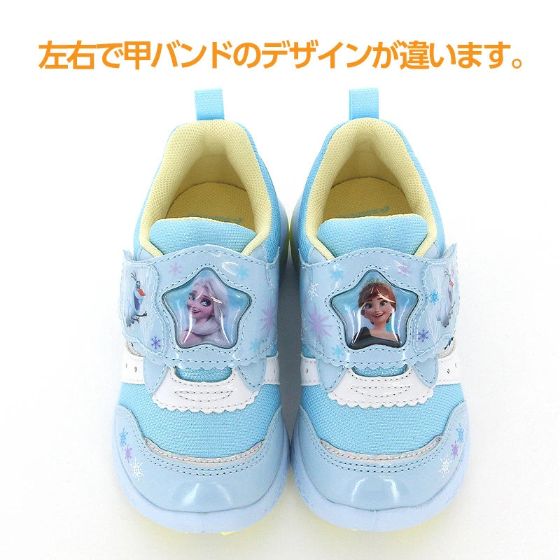 Moonstar x Disney LED Flashing Lights with Ag+ Antibacterial and Deodorant Functional Children's Shoes (14-19cm) Direct from Japan (Girls' Shoes)