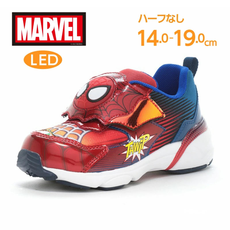 Moonstar x MARVEL LED Flashing Ag+ Antibacterial and Deodorant Children's Shoes (14-19cm) Direct from Japan (Boys' Shoes)