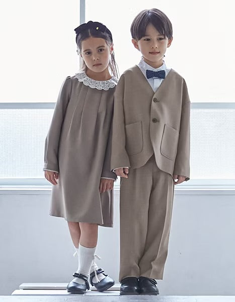 日本童裝 pe#main 禮服三件套裝 110-130cm 男童款 冬季 OUTERWEAR TOPS PANTS 面試/宴會/表演 【日本預售:2026年2月中旬】