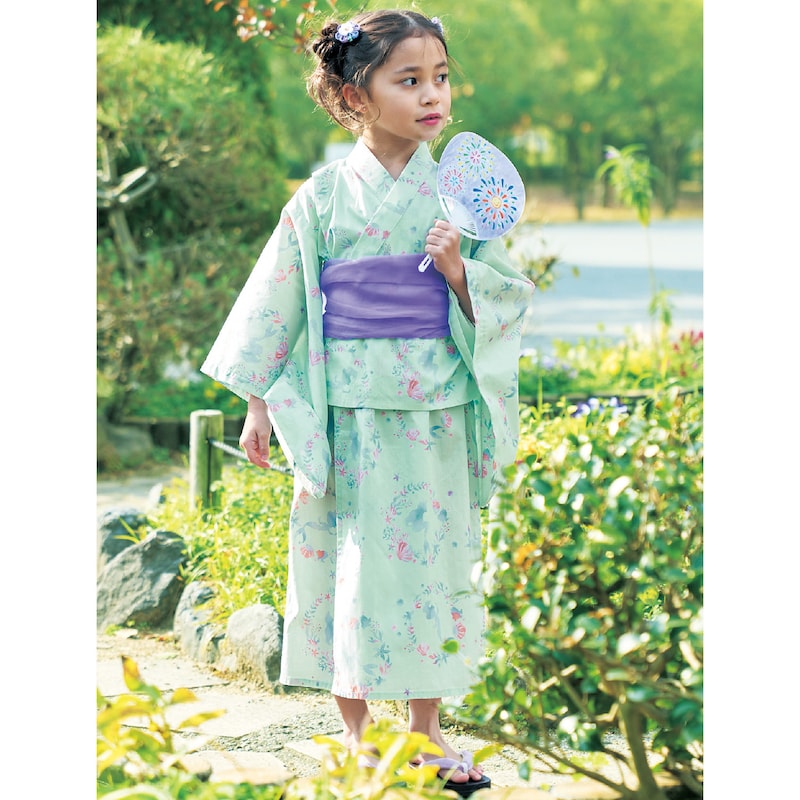Disney 2Way Princess Yukata Japanese Kimono 100-140cm Girls' Summer Dresses from Other Brands Japanese Summer Festival Special