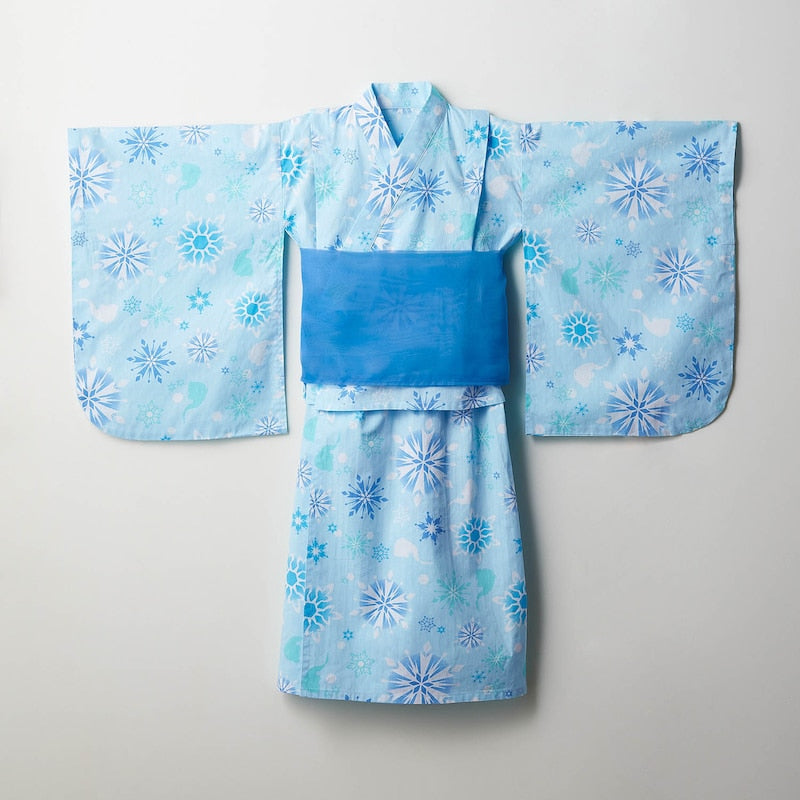 Disney 2Way Princess Yukata Japanese Kimono 100-140cm Girls' Summer Dresses from Other Brands Japanese Summer Festival Special