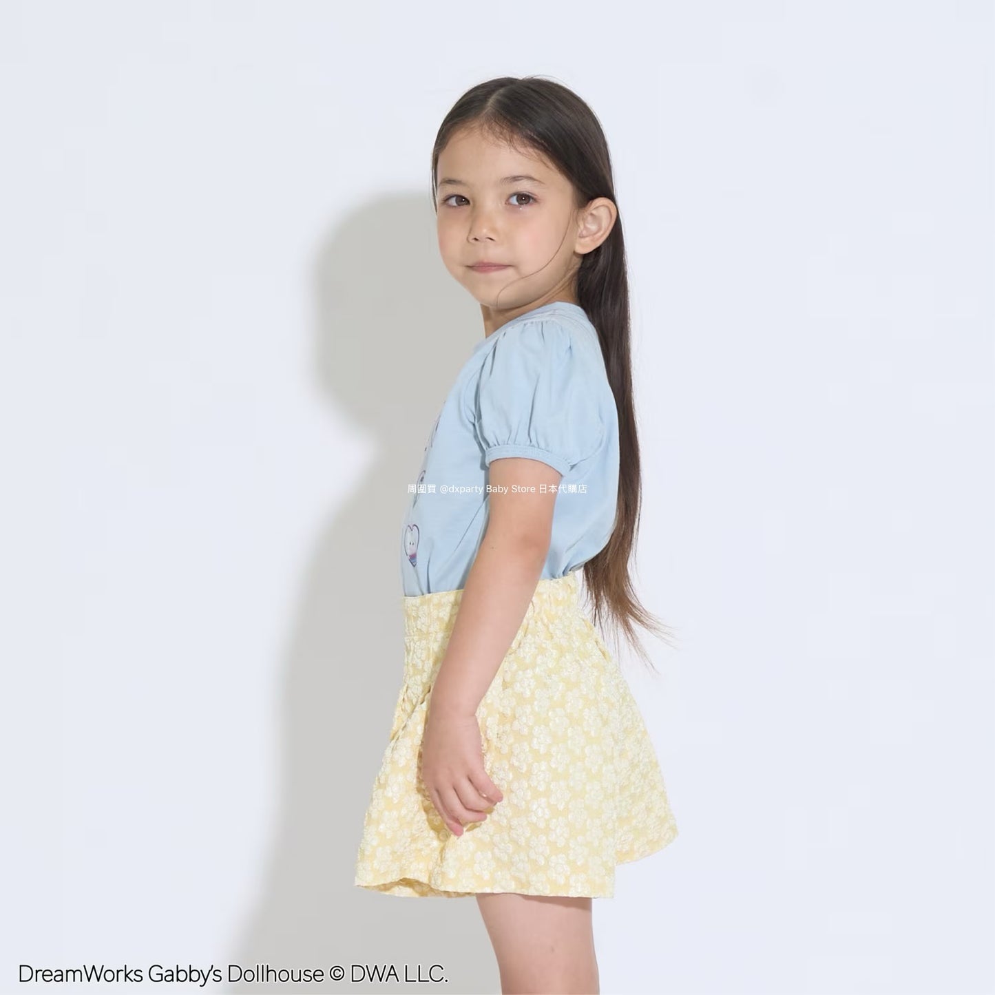 Japanese children's clothing Ly# mine x GABBY'S DOLLHOUSE printed top 100-130cm girls summer TOPS