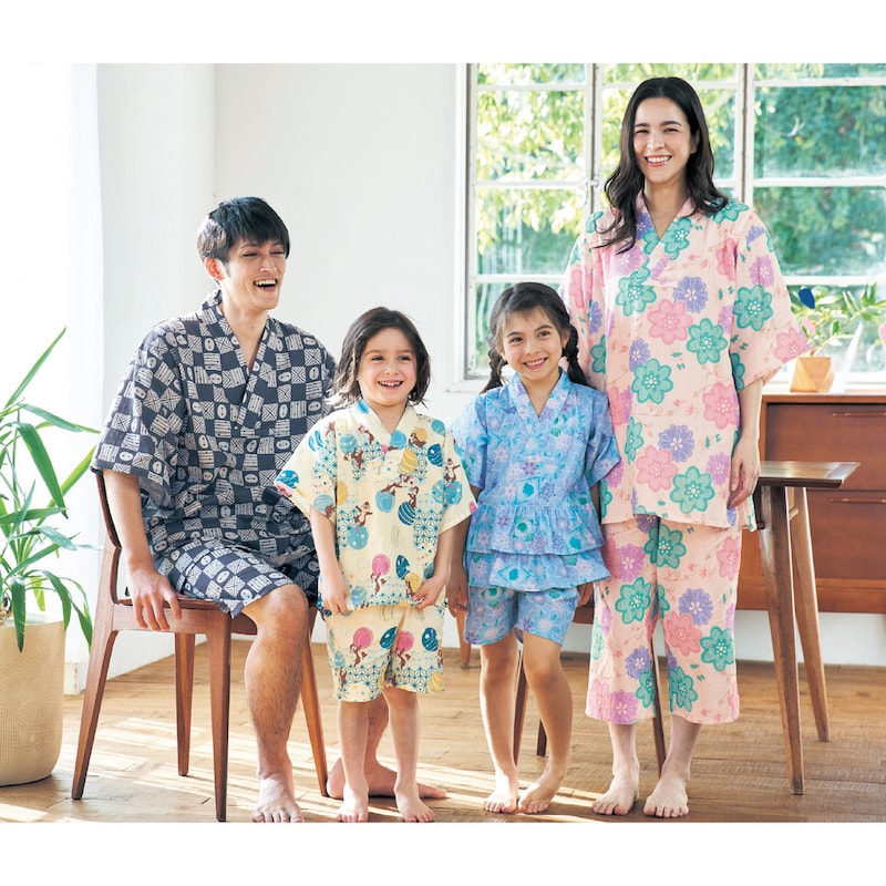 Disney Japanese children's clothing, Jinbei Japanese kimono, 100-150cm, for girls, summer, other brand children's clothing, TOPS PANTS, Japanese Summer Festival Special