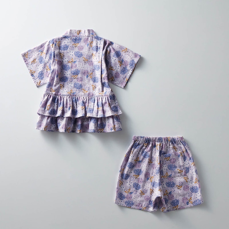 Disney Japanese children's clothing, Jinbei Japanese kimono, 100-150cm, for girls, summer, other brand children's clothing, TOPS PANTS, Japanese Summer Festival Special