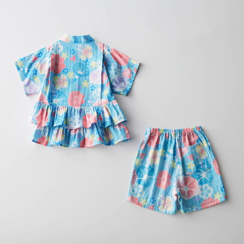 Disney Japanese children's clothing, Jinbei Japanese kimono, 100-150cm, for girls, summer, other brand children's clothing, TOPS PANTS, Japanese Summer Festival Special