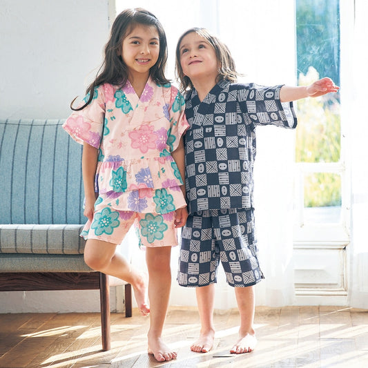 Disney Japanese children's clothing, Jinbei Japanese kimono, 100-150cm, for girls, summer, other brand children's clothing, TOPS PANTS, Japanese Summer Festival Special