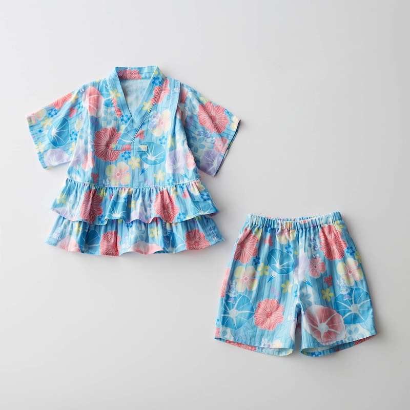Disney Japanese children's clothing, Jinbei Japanese kimono, 100-150cm, for girls, summer, other brand children's clothing, TOPS PANTS, Japanese Summer Festival Special