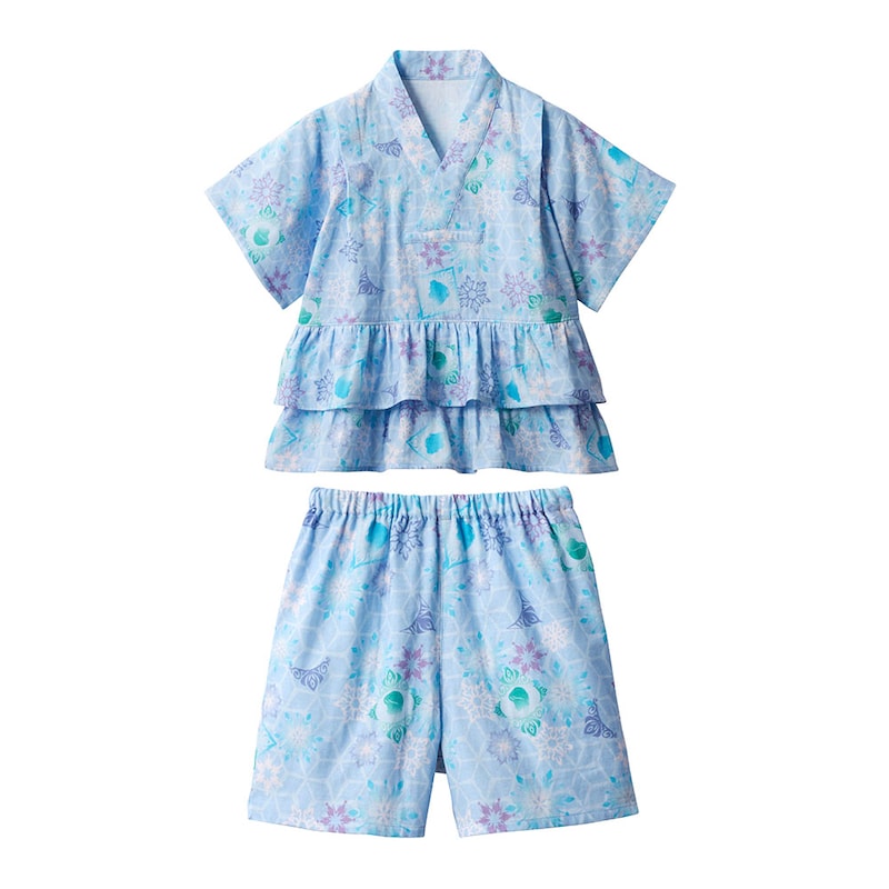 Disney Japanese children's clothing, Jinbei Japanese kimono, 100-150cm, for girls, summer, other brand children's clothing, TOPS PANTS, Japanese Summer Festival Special