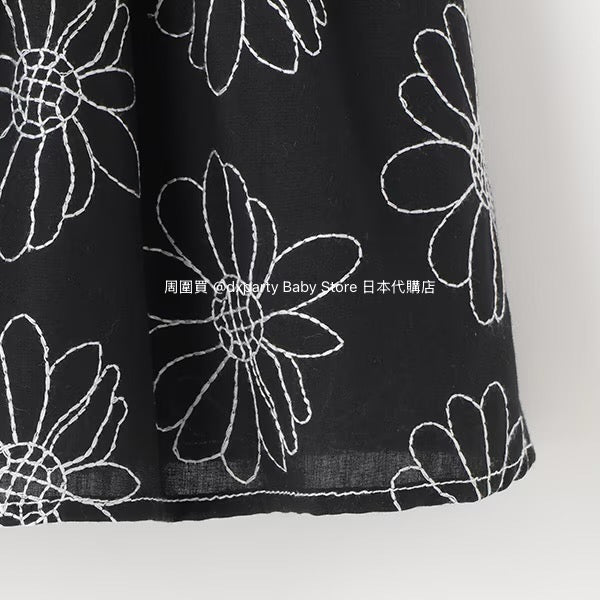 Japanese children's clothing pe#main flower embroidered skirt 80-130cm girls summer SKIRTS