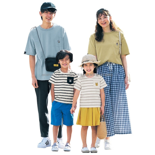 日本童裝 Disney 親子裝 口袋短袖上衣 SS-3L 大人款 其他品牌童裝 夏季 TOPS