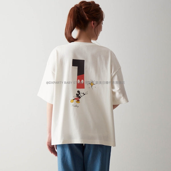 日本童裝 Disney 親子裝 數字短袖上衣 S-LL 大人款 其他品牌童裝 夏季 TOPS