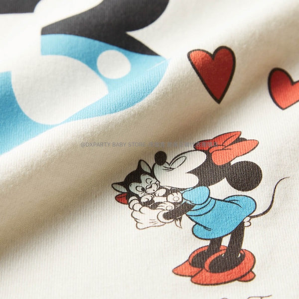 日本童裝 Disney 親子裝 數字短袖上衣 100-150cm  男童款/女童款 其他品牌童裝 夏季 TOPS