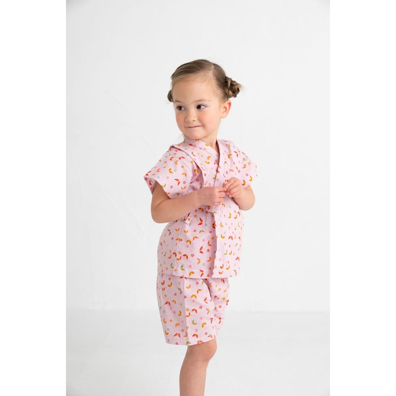 GITA Japanese children's clothing, made in Japan, Jinbei Japanese kimono, 95-110cm, girls' summer styles, other brand children's clothing, TOPS PANTS, Japanese summer festival special edition