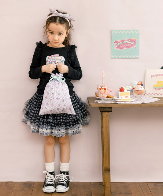 日本直送 panpantutu x Sanrio Kuromi 抽繩袋(可繡名)M-L 包系列 其他品牌