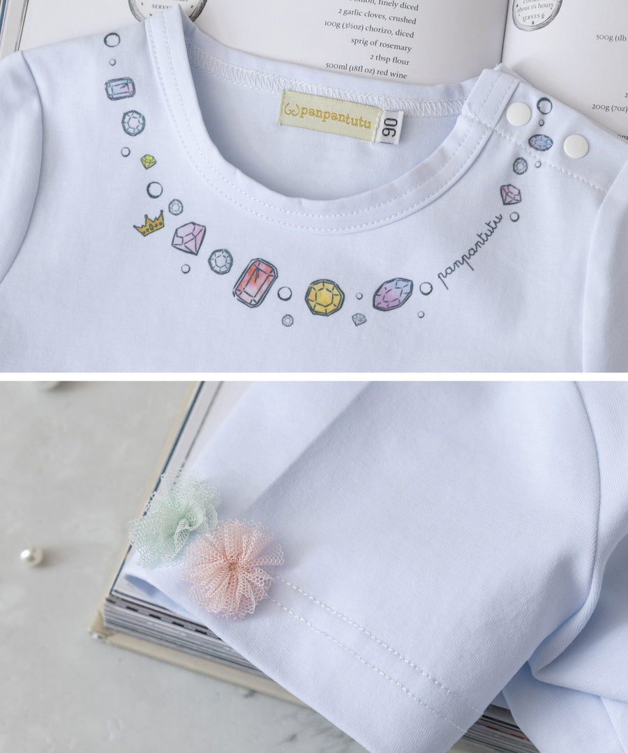 Japanese children's clothing panpantutu jewelry necklace top 80-150cm girls summer TOPS