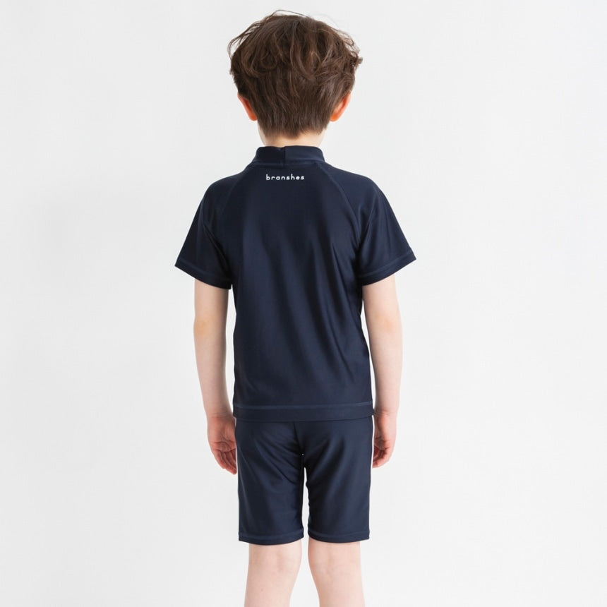 Japanese children's clothing Branches UV protection short-sleeved swimsuit suitable for school 120-150cm boys summer swimsuit special edition