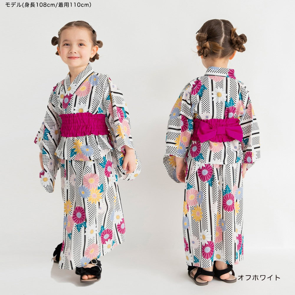 Japanese Children's Clothing Branches 2Way Yukata Japanese Kimono 90-120cm Girls Summer Dresses Japanese Summer Festival Special