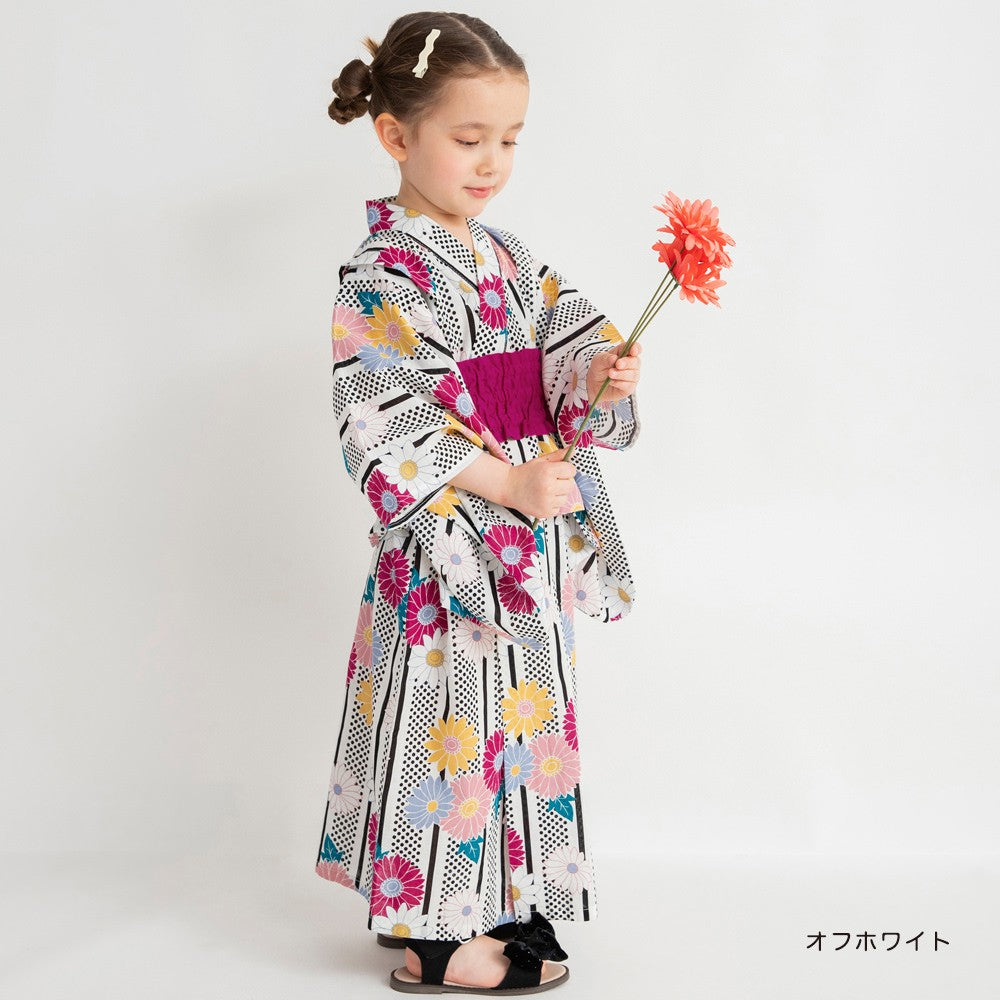 Japanese Children's Clothing Branches 2Way Yukata Japanese Kimono 90-120cm Girls Summer Dresses Japanese Summer Festival Special