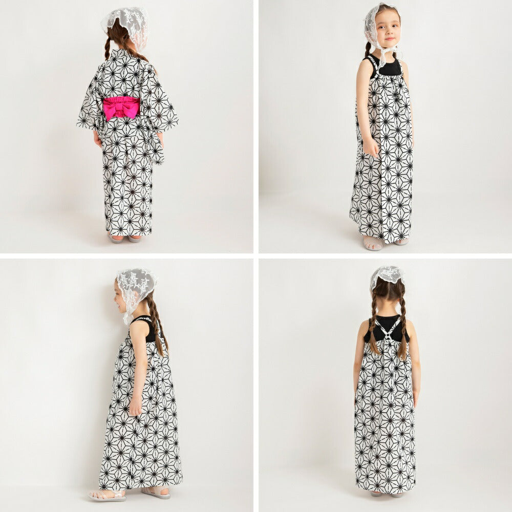 Japanese Children's Clothing Branches 2Way Yukata Japanese Kimono 90-120cm Girls Summer Dresses Japanese Summer Festival Special