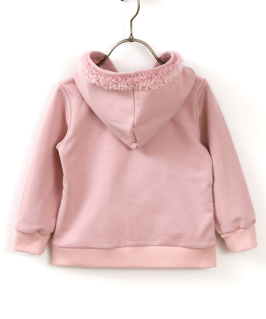 Japanese children's clothing panpantutu ruffled rose pink jacket 80-150cm girls summer OUTERWEAR
