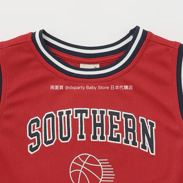 Japanese children's clothing pe#main contact cold fake two-piece basketball top 80-130cm boys' summer TOPS